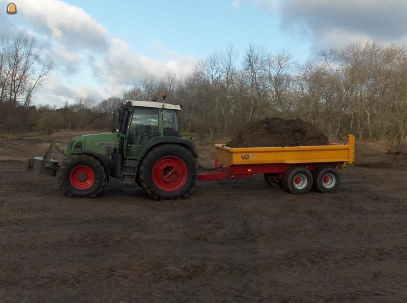 Tractor + kipper fendt412 met vgm zk 10